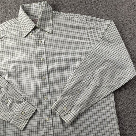 Brooks Brothers Shirt Adult Medium Check Button Up Long Sleeve Casual Men's - Picture 4 of 14